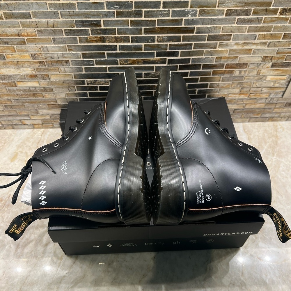 Dr. Martens x GOODHOOD 101 SMOOTH LEATHER ANKLE BOOTS - Picture 9 of 13